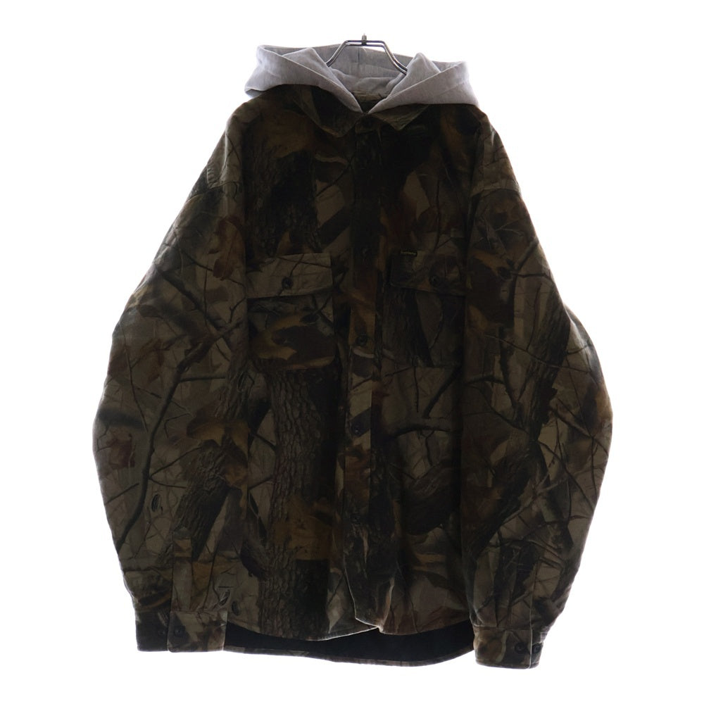 SUPREME(シュプリーム) 25SS Quilted Lined Hooded Flannel Shirt リアルツリー キルテッドライン フード長袖シャツ マルチカラー