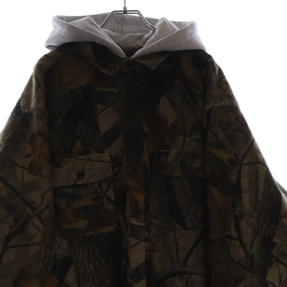 SUPREME(シュプリーム) 25SS Quilted Lined Hooded Flannel Shirt リアルツリー キルテッドライン フード長袖シャツ マルチカラー