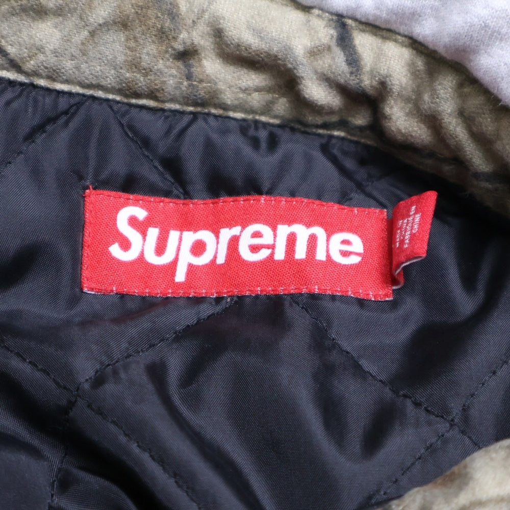 SUPREME(シュプリーム) 25SS Quilted Lined Hooded Flannel Shirt リアルツリー キルテッドライン フード長袖シャツ マルチカラー