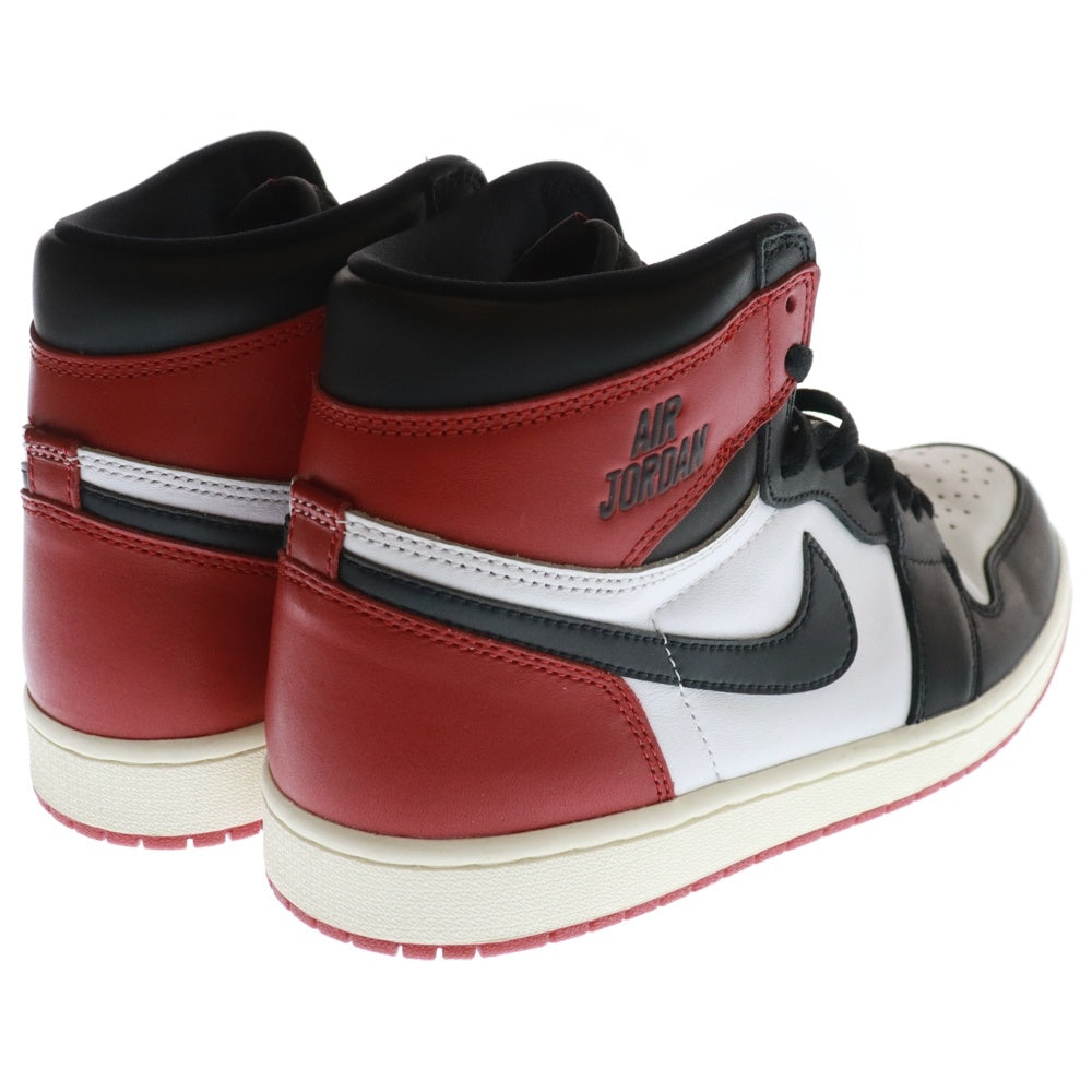 NIKE(ナイキ) AIR JORDAN 1 RETRO HIGH OG BLACK TOE REIMAGINED エアジョーダン1 トゥ リイマジンド ハイカットスニーカー つま黒 ホワイト/レッド US9.5/27.5cm DZ5458-106