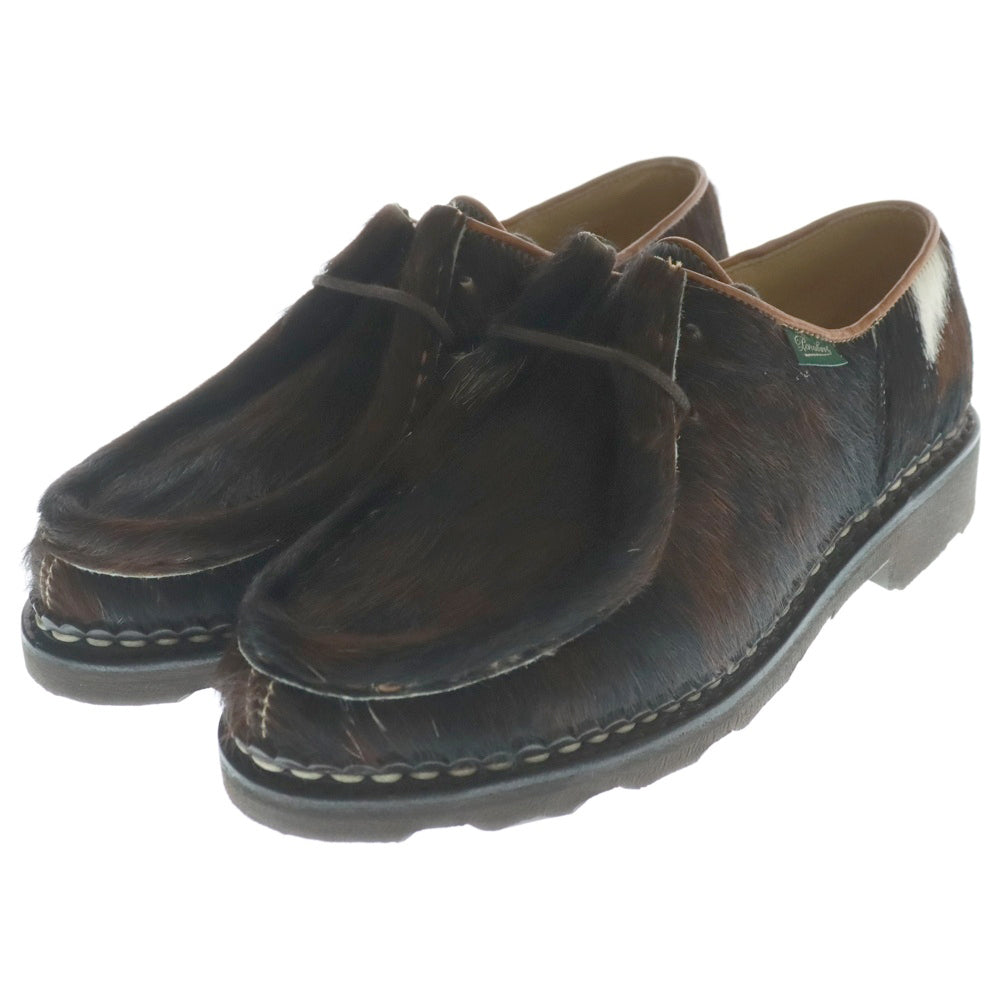 PARABOOT(パラブーツ) MICHAEL GRIFF ミカエル グリフ ラバーソール ファー チロリアン レザー シューズ ブラウン レディース 194863