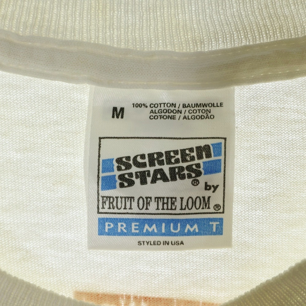 VINTAGE(ヴィンテージ) 90S TRAIN SPOTTING トレインスポッティング 両面プリント クルーネック カットソー 半袖Tシャツ ホワイト