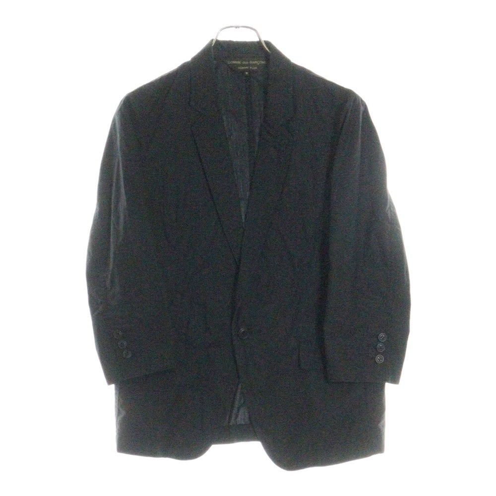 COMME des GARCONS HOMME PLUS(コムデギャルソンオムプリュス) 08SS AD2007 ダブルフラップポケット 1ボタン コットン テーラードジャケット ブラック PA-J093