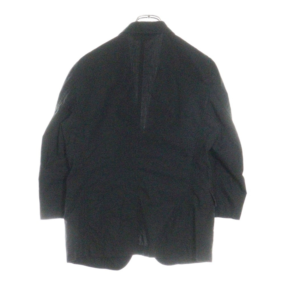 COMME des GARCONS HOMME PLUS(コムデギャルソンオムプリュス) 08SS AD2007 ダブルフラップポケット 1ボタン コットン テーラードジャケット ブラック PA-J093