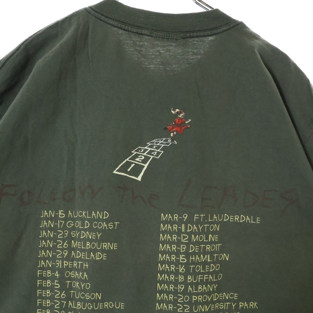 VINTAGE(ヴィンテージ) 90S KORN FOLLOW THE LEADER コーン フォロー ザ レイダー クルーネック カットソー 半袖Tシャツ グリーン