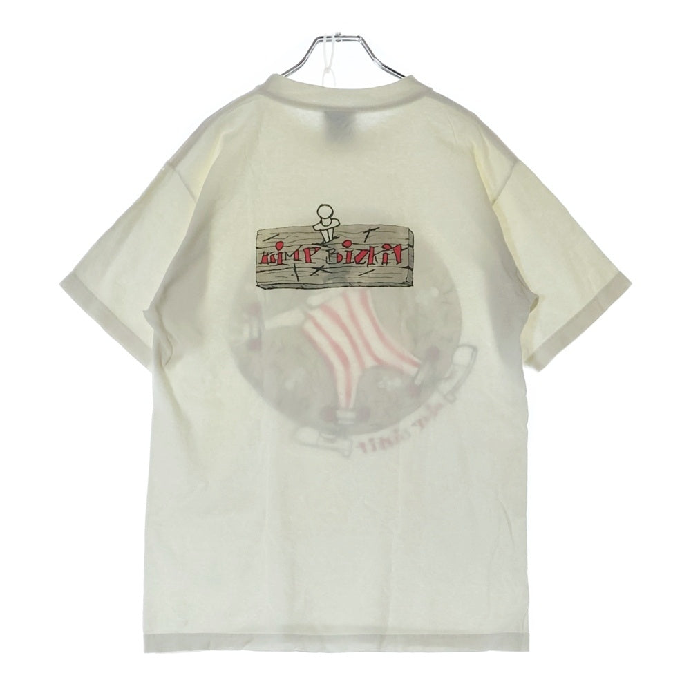 VINTAGE(ヴィンテージ) 90-00S VINTAGE LIMPBIZ KIT GIANT ヴィンテージ リンプビズキット 両面プリント クルーネック 半袖Tシャツ カットソー ホワイト