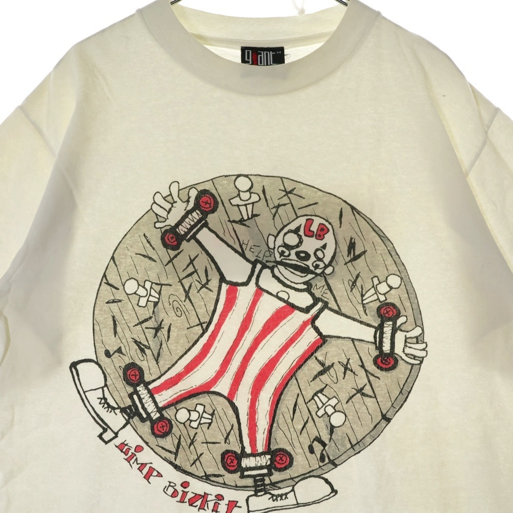 VINTAGE(ヴィンテージ) 90-00S VINTAGE LIMPBIZ KIT GIANT ヴィンテージ リンプビズキット 両面プリント クルーネック 半袖Tシャツ カットソー ホワイト