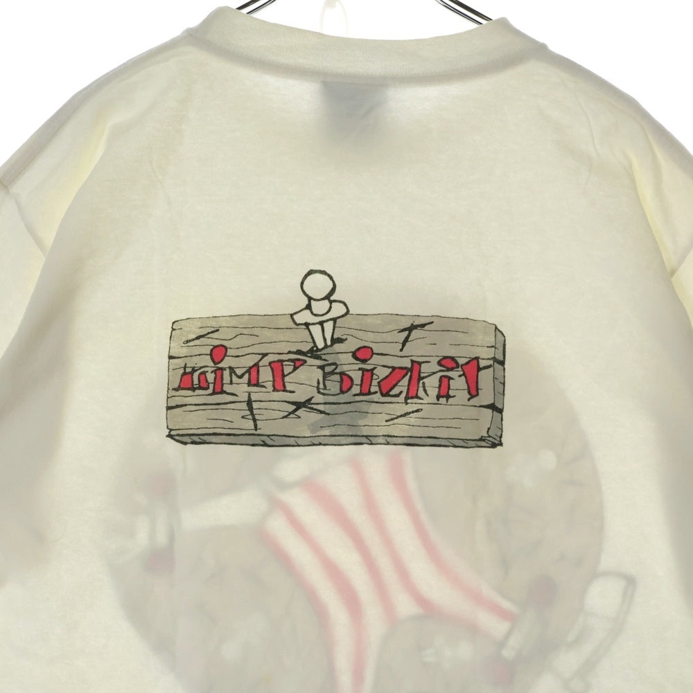 VINTAGE(ヴィンテージ) 90-00S VINTAGE LIMPBIZ KIT GIANT ヴィンテージ リンプビズキット 両面プリント クルーネック 半袖Tシャツ カットソー ホワイト