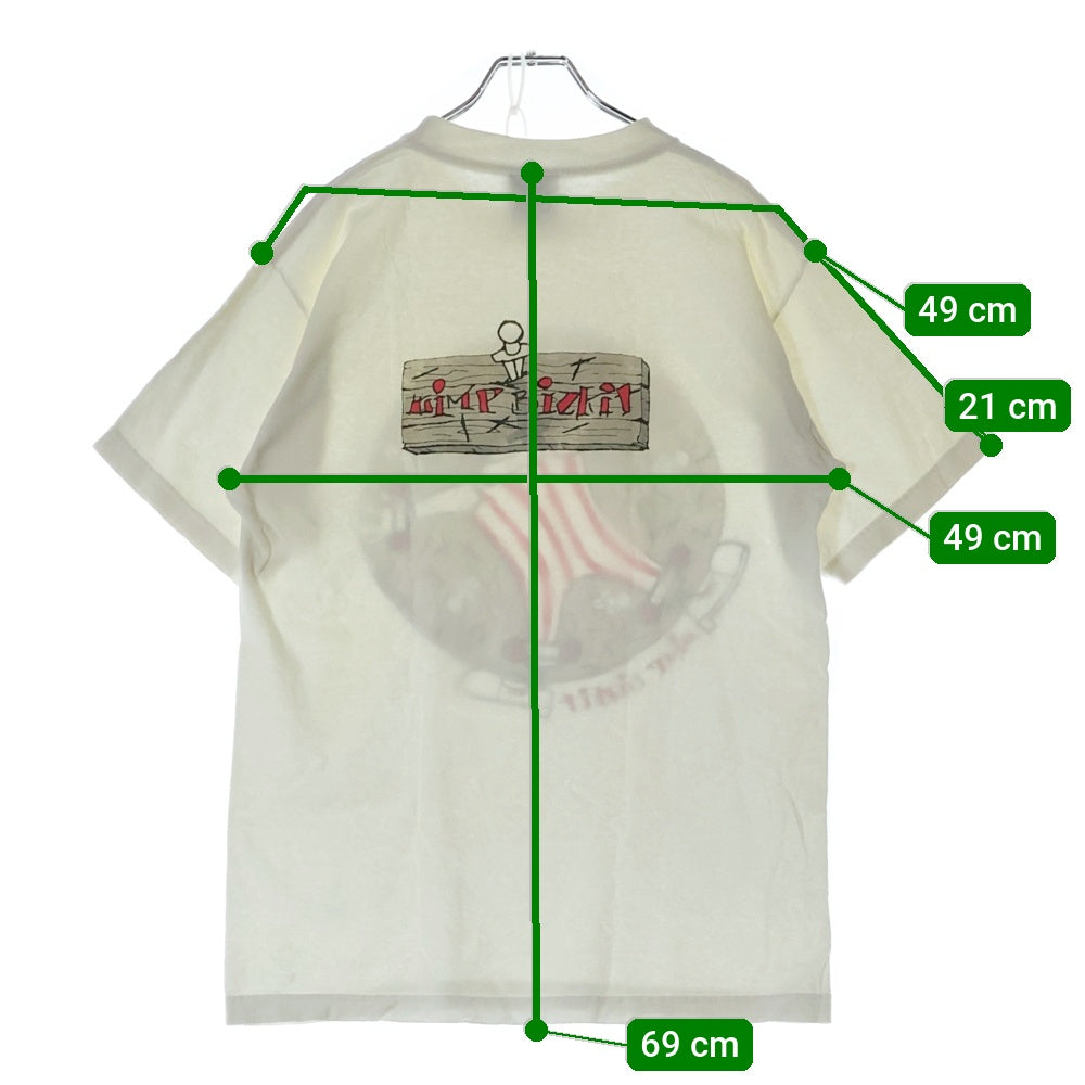 VINTAGE(ヴィンテージ) 90-00S VINTAGE LIMPBIZ KIT GIANT ヴィンテージ リンプビズキット 両面プリント クルーネック 半袖Tシャツ カットソー ホワイト