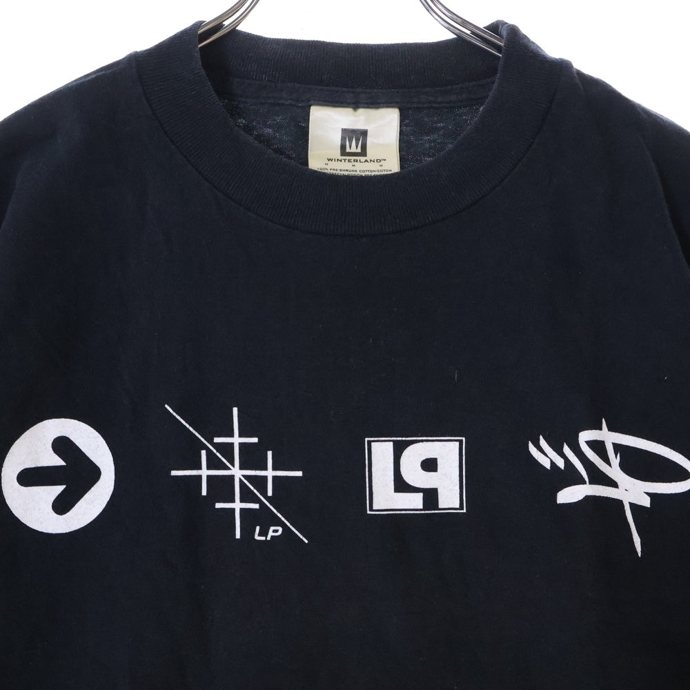 VINTAGE(ヴィンテージ) 00S LINKIN PARK 00S HYBRID THEORY リンキンパーク ハイブリッド セオリー クルーネック 両面プリント Tシャツ カットソー ブラック