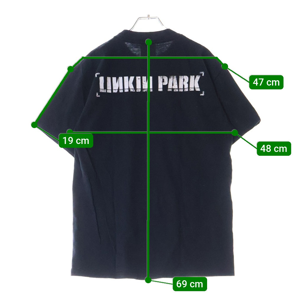 VINTAGE(ヴィンテージ) 00S LINKIN PARK 00S HYBRID THEORY リンキンパーク ハイブリッド セオリー クルーネック 両面プリント Tシャツ カットソー ブラック