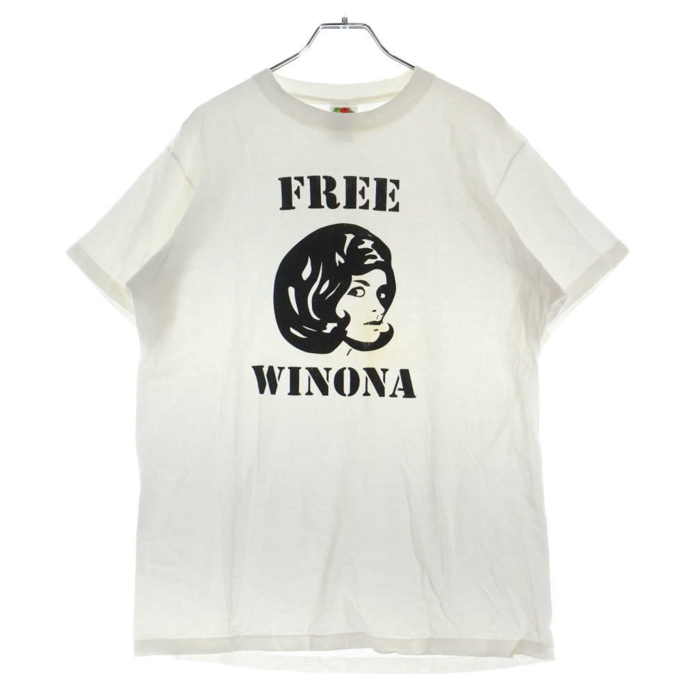 VINTAGE(ヴィンテージ) 00S VINTAGE FREE WNONA フリー ウィノナ クルーネック 半袖Tシャツ カットソー ホワイト