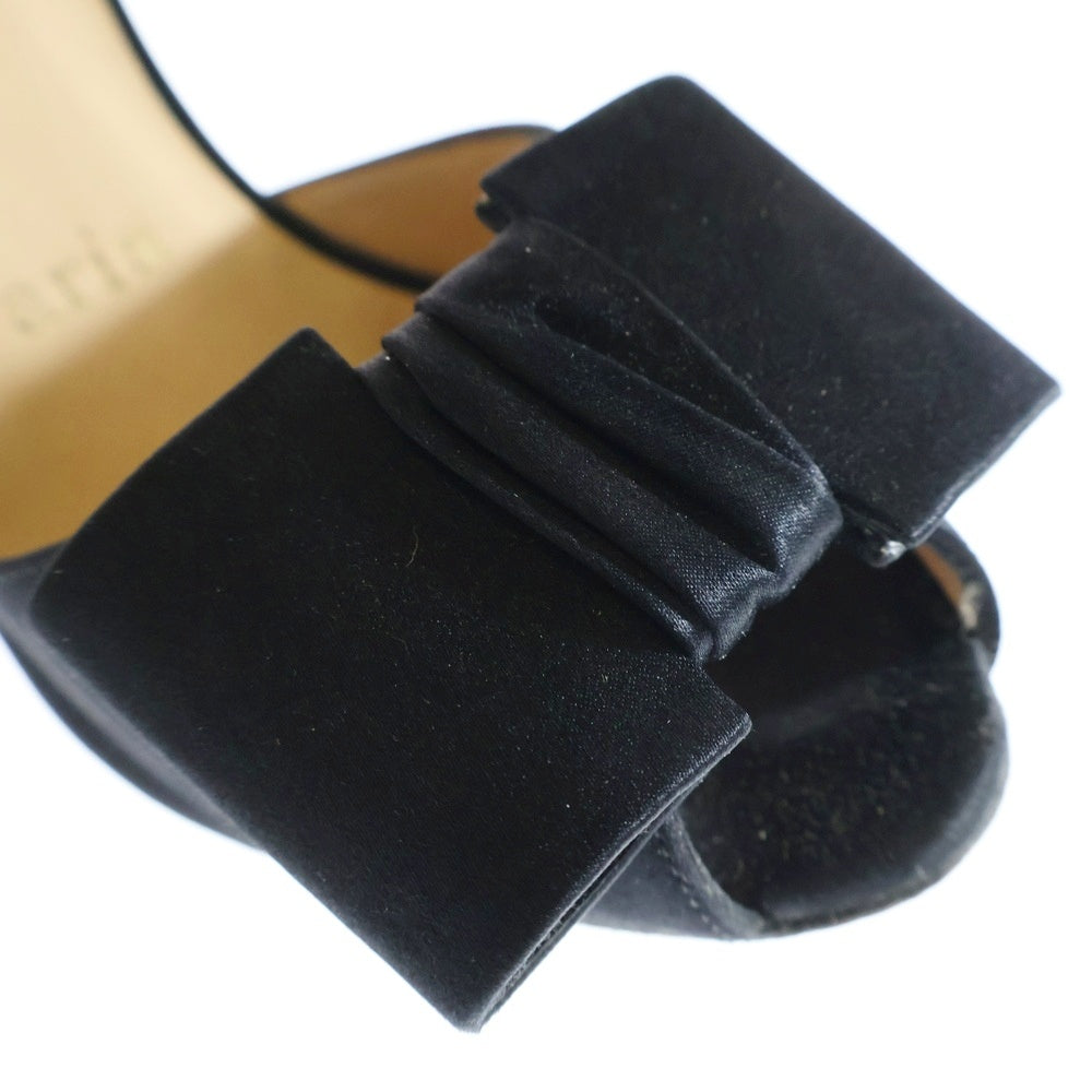 CHRISTIAN LOUBOUTIN(クリスチャンルブタン) オープントゥ リボンデザイン ハイヒール パンプス レディース ブラック