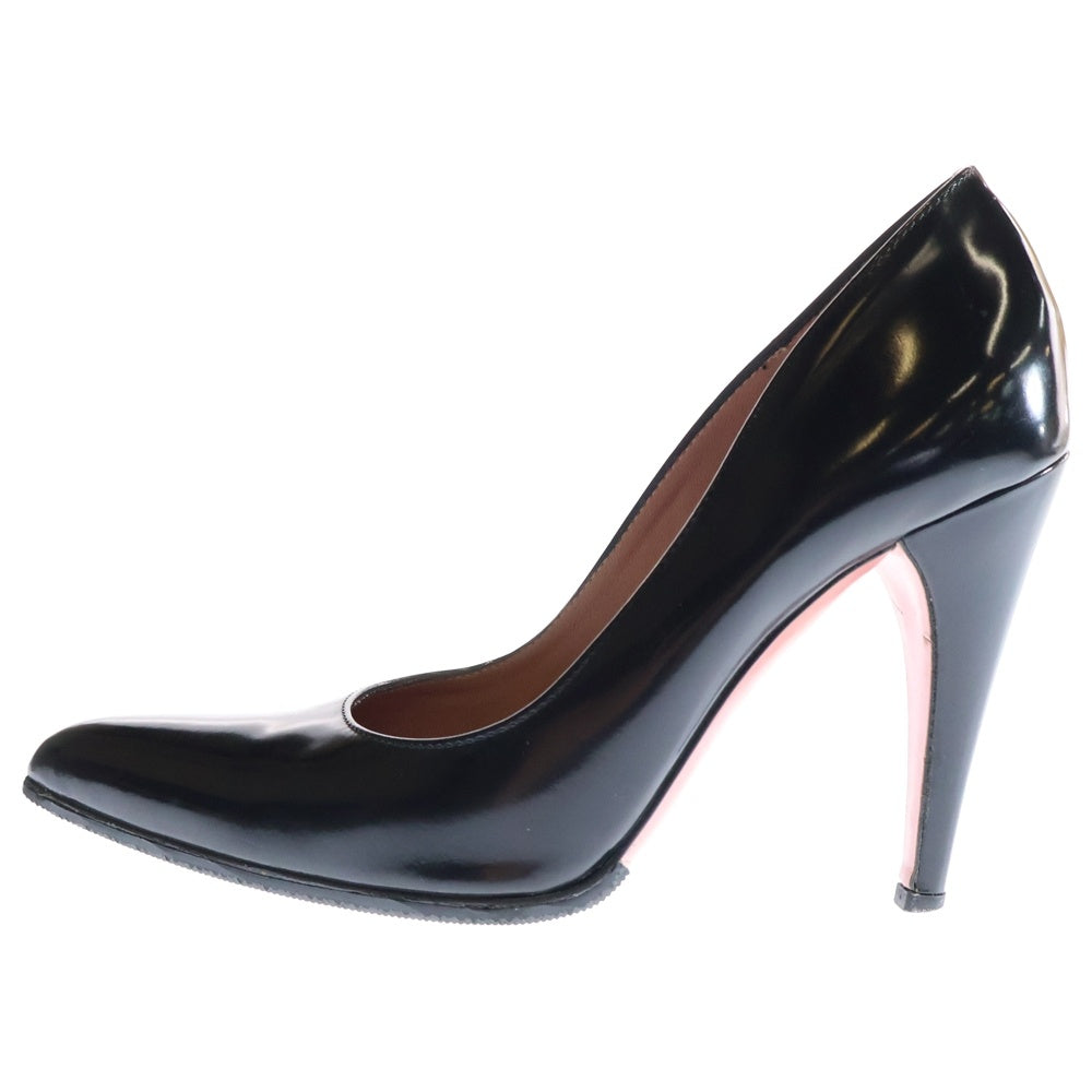 PRADA(プラダ) VERO CUCIO 本革 ポインテッドトゥ ハイヒール パンプス レディース ブラック/ピンク