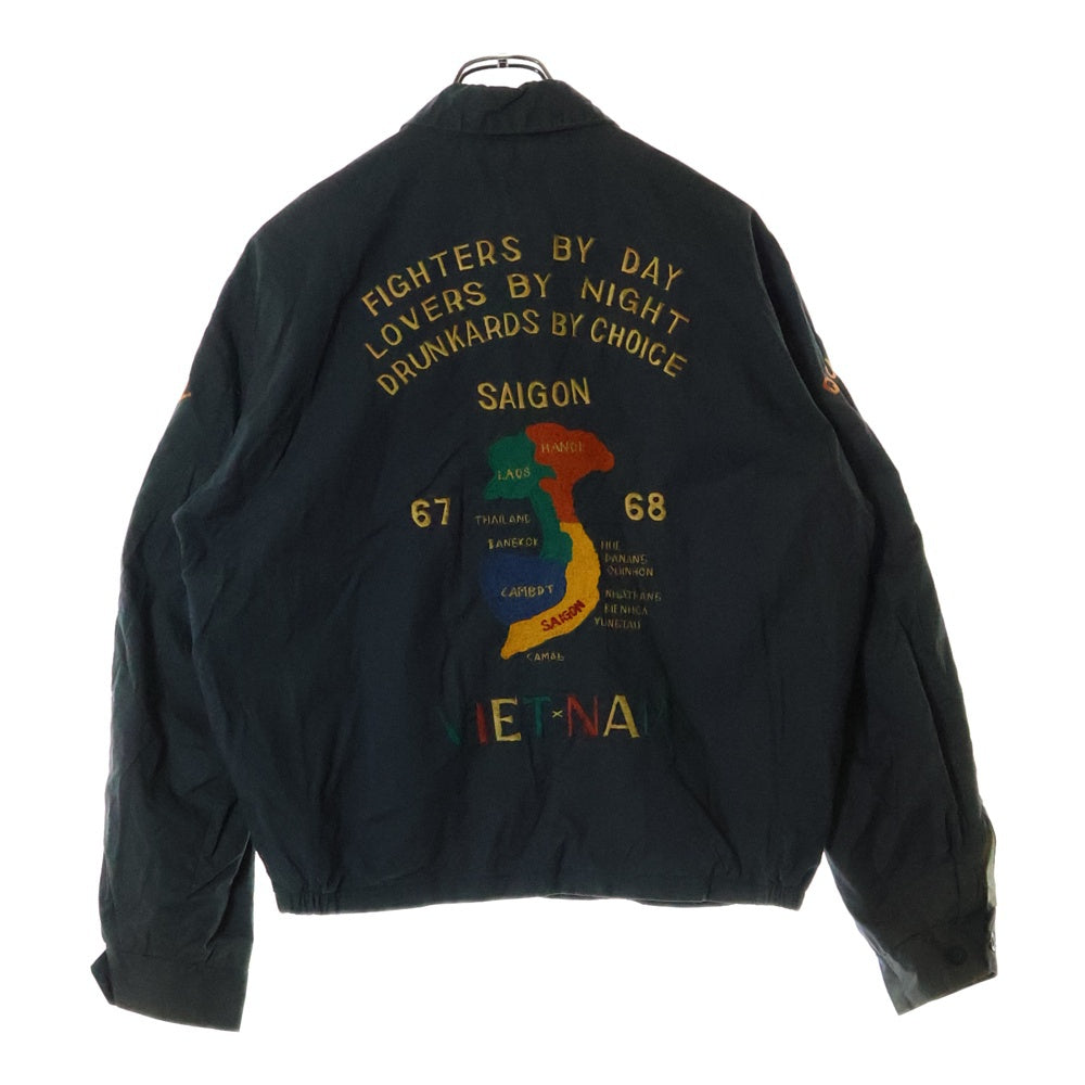 SUGAR CANE(シュガーケーン) SOUVENIER JACKET スーベニアジャケット ベトナムジャケット ジップアップブルゾン ダークグレー 311-M14022