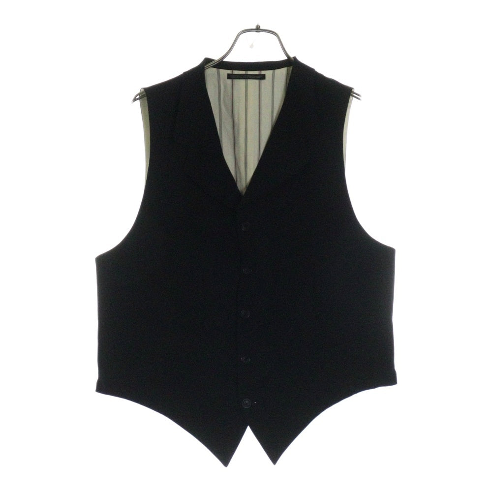 Yohji Yamamoto POUR HOMME(ヨウジヤマモト プールオム) 22AW ノッチドラペル 5B ベスト ジレ ブラック HE-V03-100