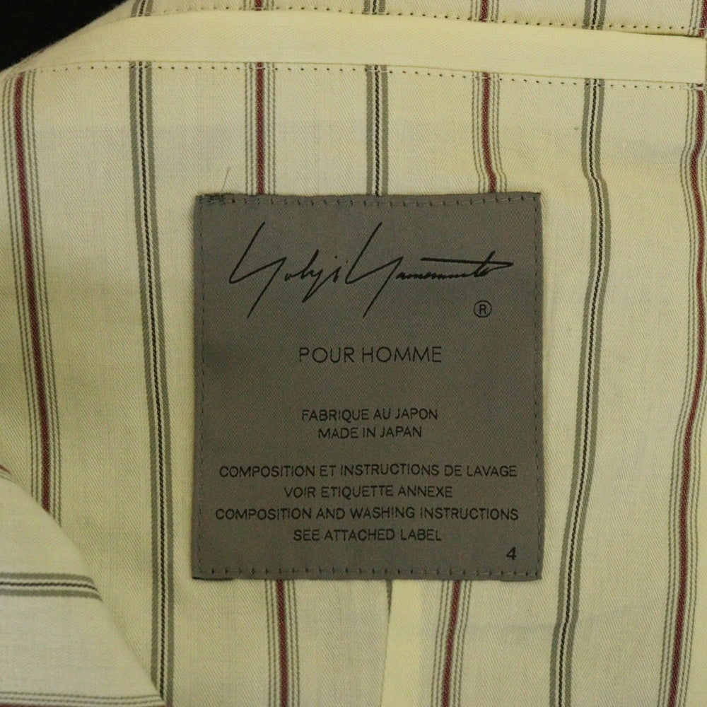 Yohji Yamamoto POUR HOMME(ヨウジヤマモト プールオム) 22AW ノッチドラペル 5B ベスト ジレ ブラック HE-V03-100