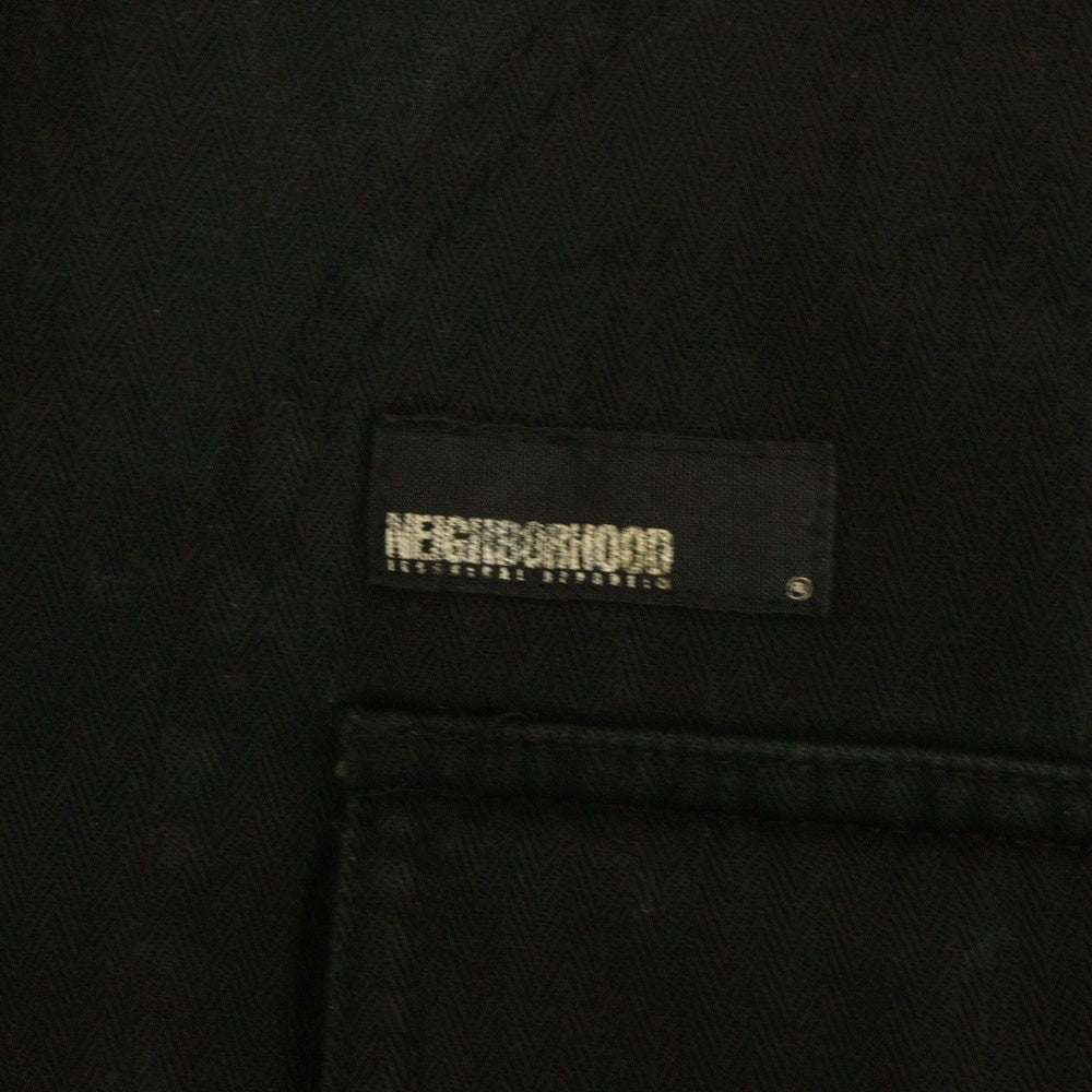 NEIGHBORHOOD(ネイバーフッド) デニムパッチワーク マルチポケット カバーオール シャツジャケット ブラック TSNH-JK07
