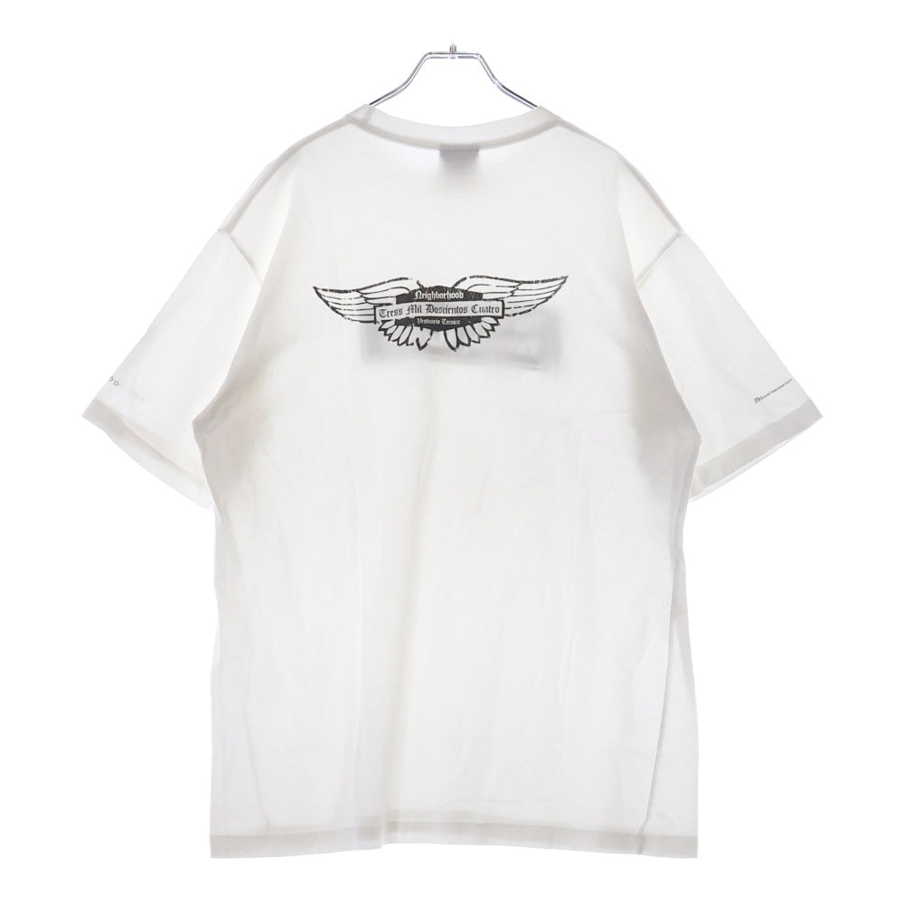 NEIGHBORHOOD(ネイバーフッド) 両面プリント クルーネック半袖Tシャツ カットソー ホワイト