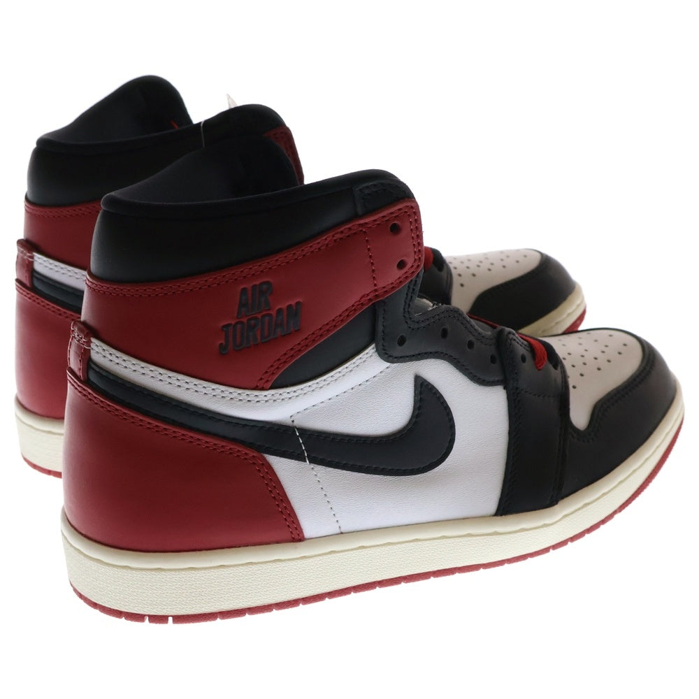NIKE(ナイキ) AIR JORDAN 1 RETRO HIGH OG BLACK TOE REIMAGINED エアジョーダン1 レトロ OG ブラックトゥリイマジンド ハイカットスニーカー US9.5/27.5cm DZ5485-106