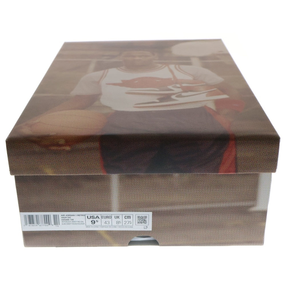 NIKE(ナイキ) AIR JORDAN 1 RETRO HIGH OG BLACK TOE REIMAGINED エアジョーダン1 レトロ OG ブラックトゥリイマジンド ハイカットスニーカー US9.5/27.5cm DZ5485-106