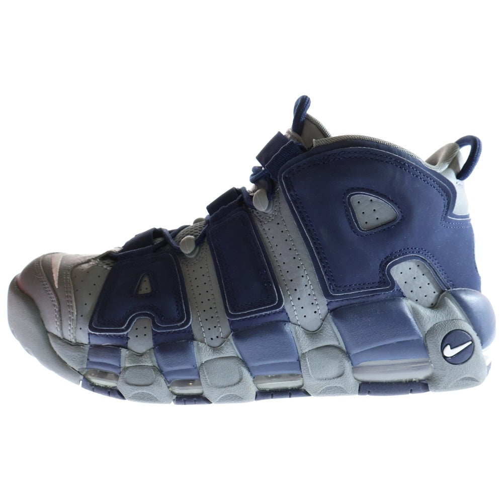 NIKE(ナイキ) AIR MORE UPTEMPO 96 COOL GREY WHITE MIDNIGHT NAV エアモアアップテンポ 96 クールグレー ホワイト ミッドナイトネイビー ハイカットスニーカー US9.5/27.5cm ネイビー92194-003