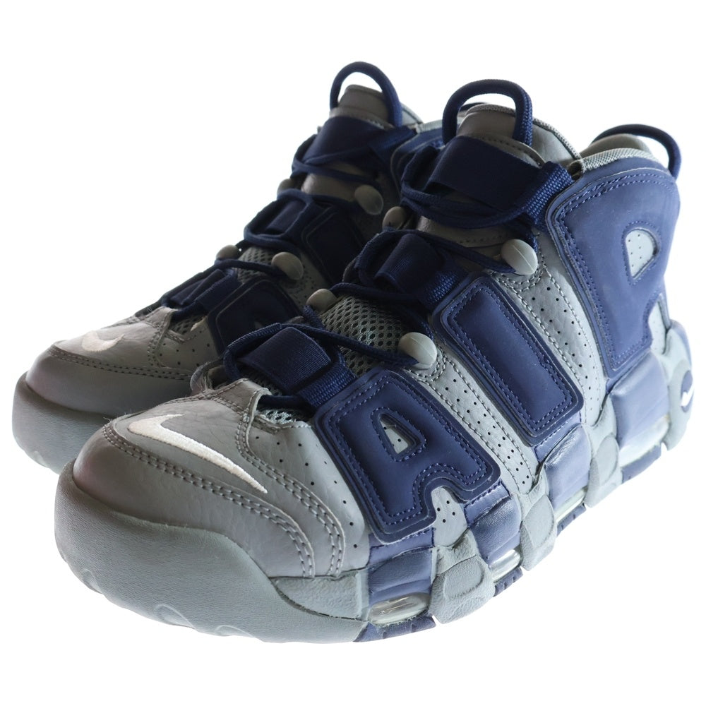 NIKE(ナイキ) AIR MORE UPTEMPO 96 COOL GREY WHITE MIDNIGHT NAV エアモアアップテンポ 96 クールグレー ホワイト ミッドナイトネイビー ハイカットスニーカー US9.5/27.5cm ネイビー92194-003