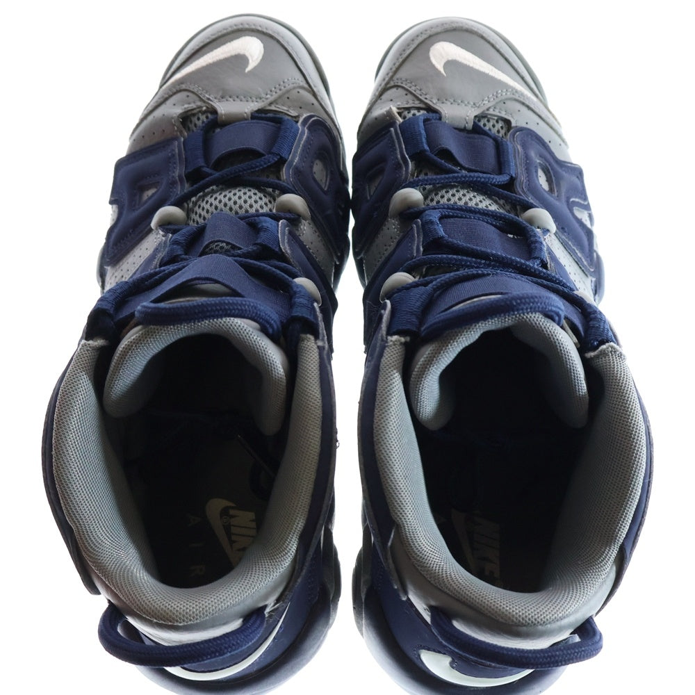 NIKE(ナイキ) AIR MORE UPTEMPO 96 COOL GREY WHITE MIDNIGHT NAV エアモアアップテンポ 96 クールグレー ホワイト ミッドナイトネイビー ハイカットスニーカー US9.5/27.5cm ネイビー92194-003