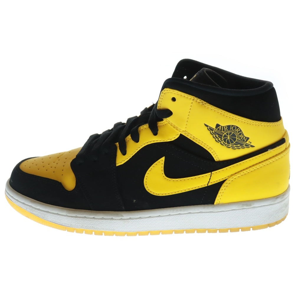 NIKE(ナイキ) AIR JORDAN 1 MID NEW LOVE エアジョーダン1 ニューラブ ミッドカットスニーカー イエロー/ブラック US8.5/26.5cm 554724-035