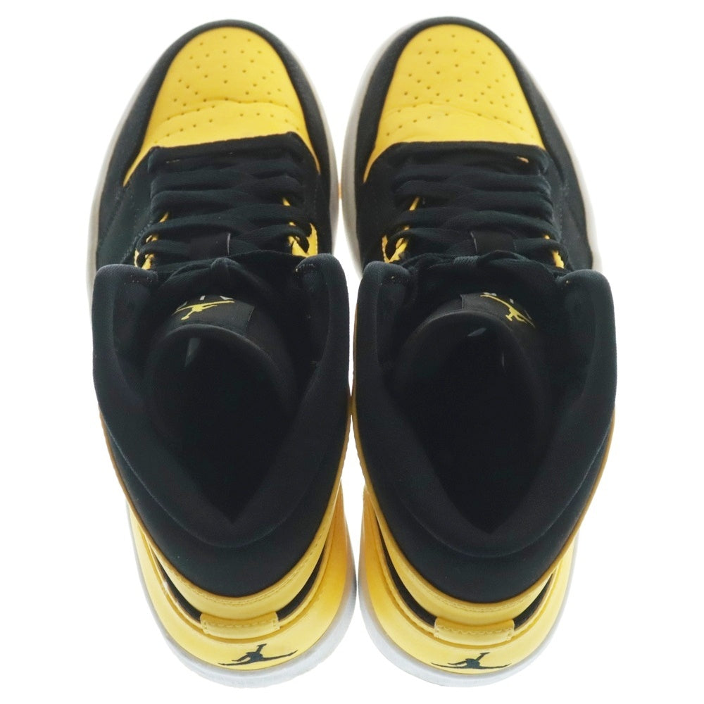 NIKE(ナイキ) AIR JORDAN 1 MID NEW LOVE エアジョーダン1 ニューラブ ミッドカットスニーカー イエロー/ブラック US8.5/26.5cm 554724-035