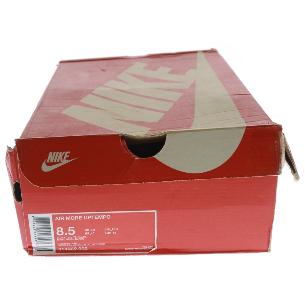 NIKE(ナイキ) AIR MORE UPTEMPO エア モアアップテンポ ハイカットスニーカー ブラック/ホワイト US8.5/26.5cm 414962-002