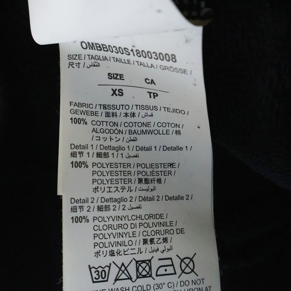 OFF-WHITE(オフホワイト) 18SS PATCHES ZIPPED HOODIE マルチパッチ バックアロープリント スウェット ジップアップパーカー ブラック OMBB030S18003008