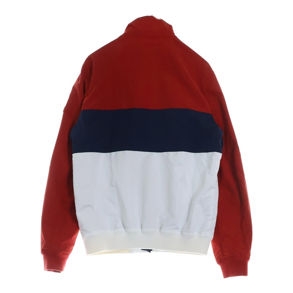 TOMMY JEANS(トミージーンズ) ラバーロゴ トリコカラー ナイロン ジップアップジャケット レッド/ネイビー/ホワイト 6800332111