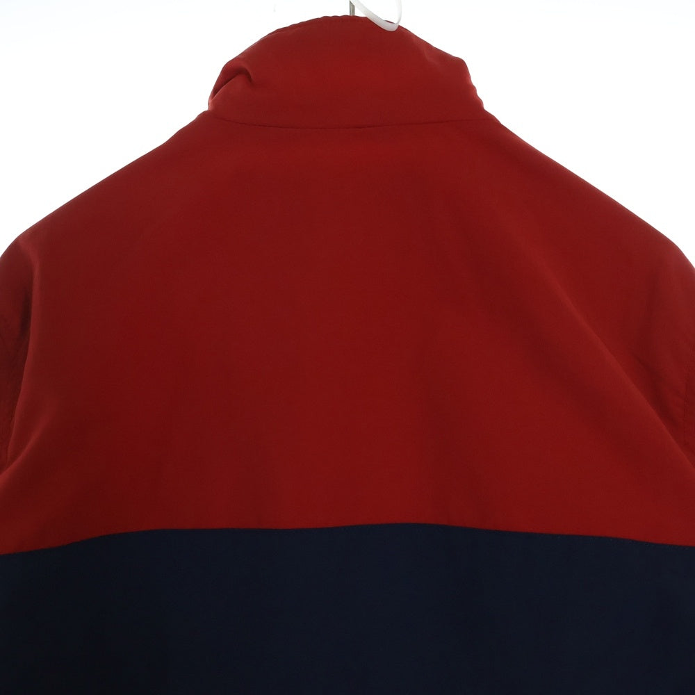 TOMMY JEANS(トミージーンズ) ラバーロゴ トリコカラー ナイロン ジップアップジャケット レッド/ネイビー/ホワイト 6800332111