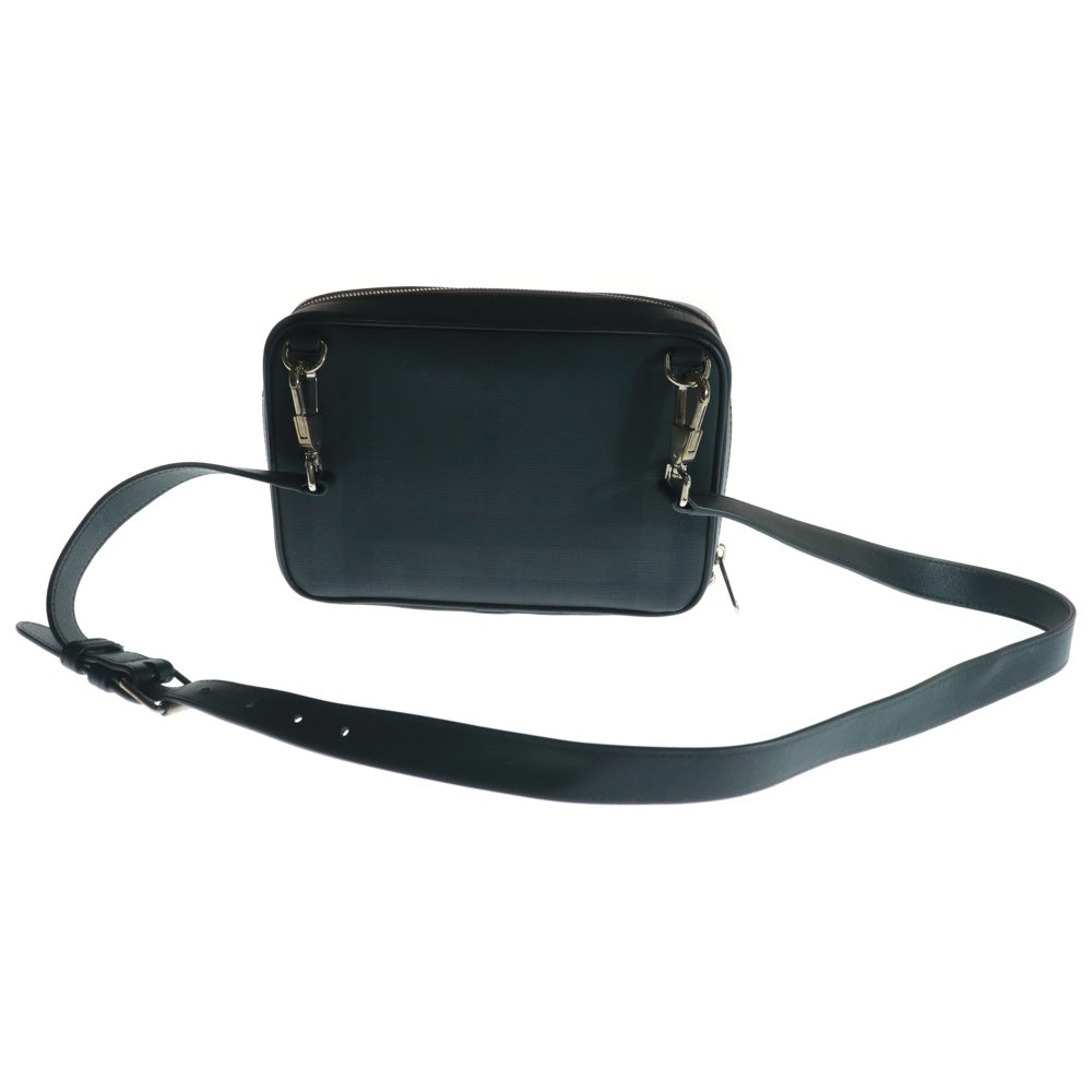 BURBERRY(バーバリー) LOGO GRAPHIC LONDON CHECK CROSSBODY BAG ロゴグラフィック ロンドンチェック クロスボディ ショルダーバッグ ブラック 80225151