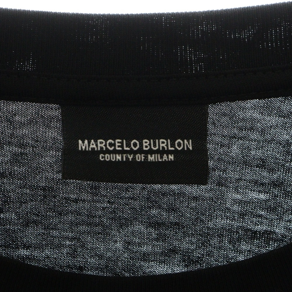 MARCELO BURLON(マルセロバーロン) TIGER GRAPHIC TEE タイガー グラフィックプリント クルーネック 半袖Tシャツ カットソー ブラック