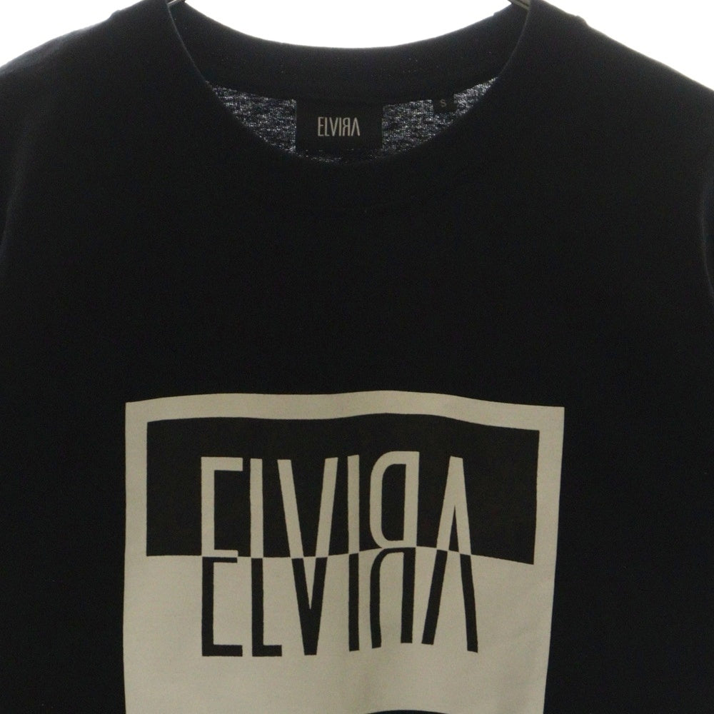 ELVIRA(エルビラ) ×Champion チャンピオン ロゴプリント クルーネック コットン 半袖Tシャツ カットソー ブラック