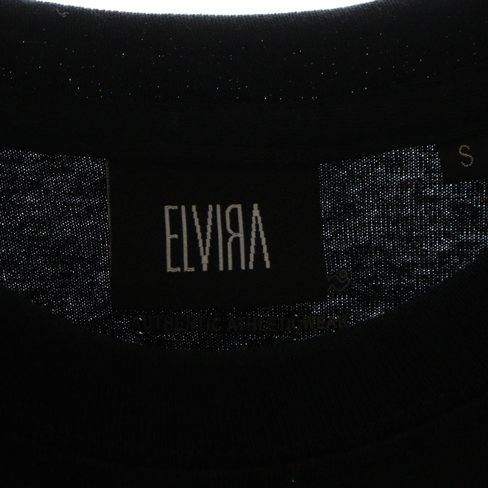 ELVIRA(エルビラ) ×Champion チャンピオン ロゴプリント クルーネック コットン 半袖Tシャツ カットソー ブラック