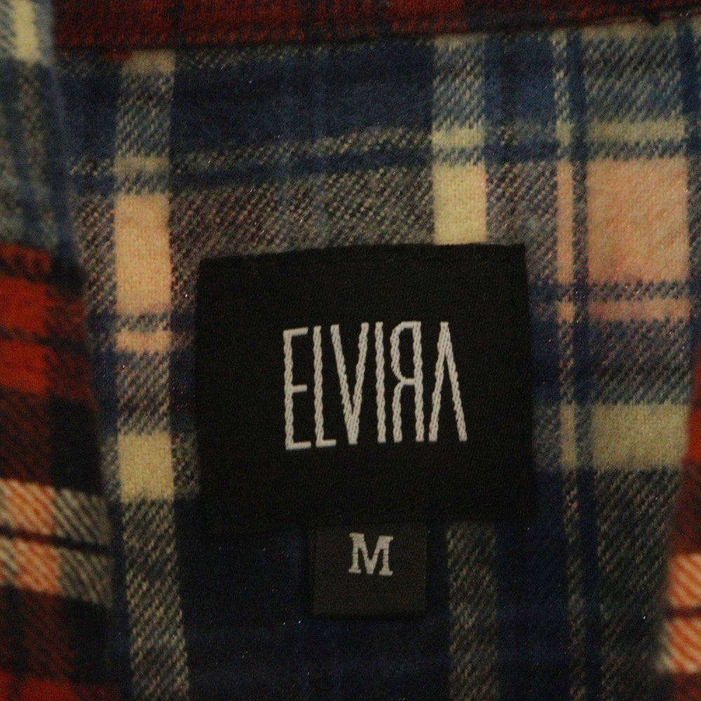 ELVIRA(エルビラ) パッチワークデザイン チェック柄 コットン 長袖シャツ マルチカラー