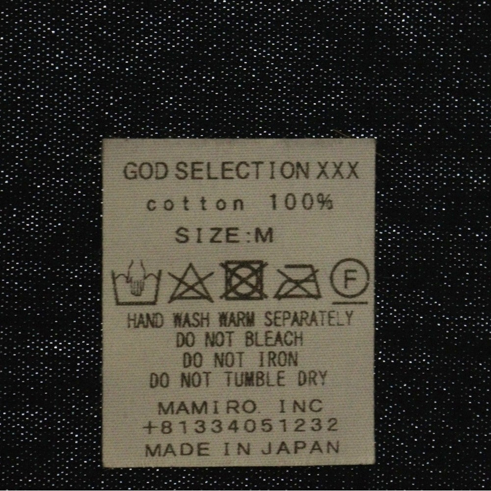 GOD SELECTION XXX(ゴッドセレクショントリプルエックス) フォトプリント クルーネック コットン 半袖Tシャツ カットソー ブラック