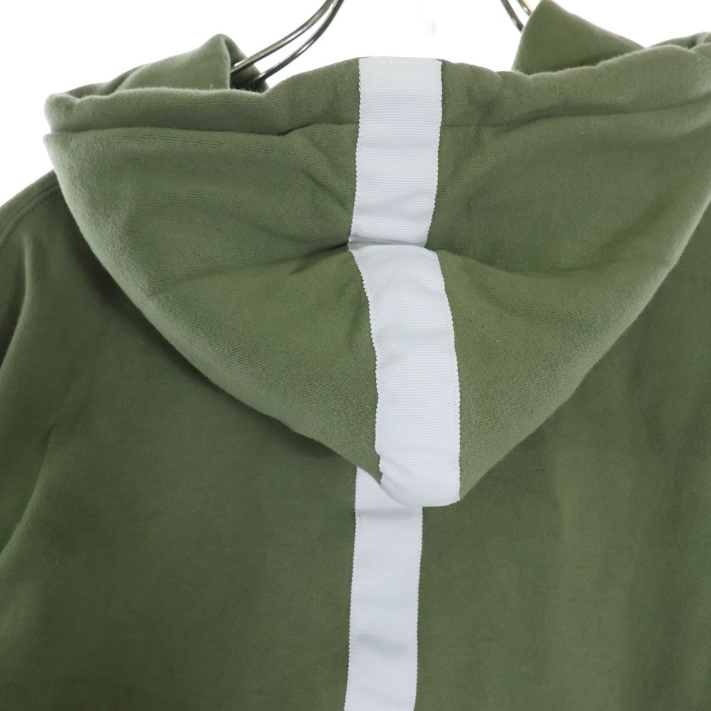 ELVIRA(エルビラ) ロゴプリント コットンポリ スウェット プルオーバーパーカー グリーン