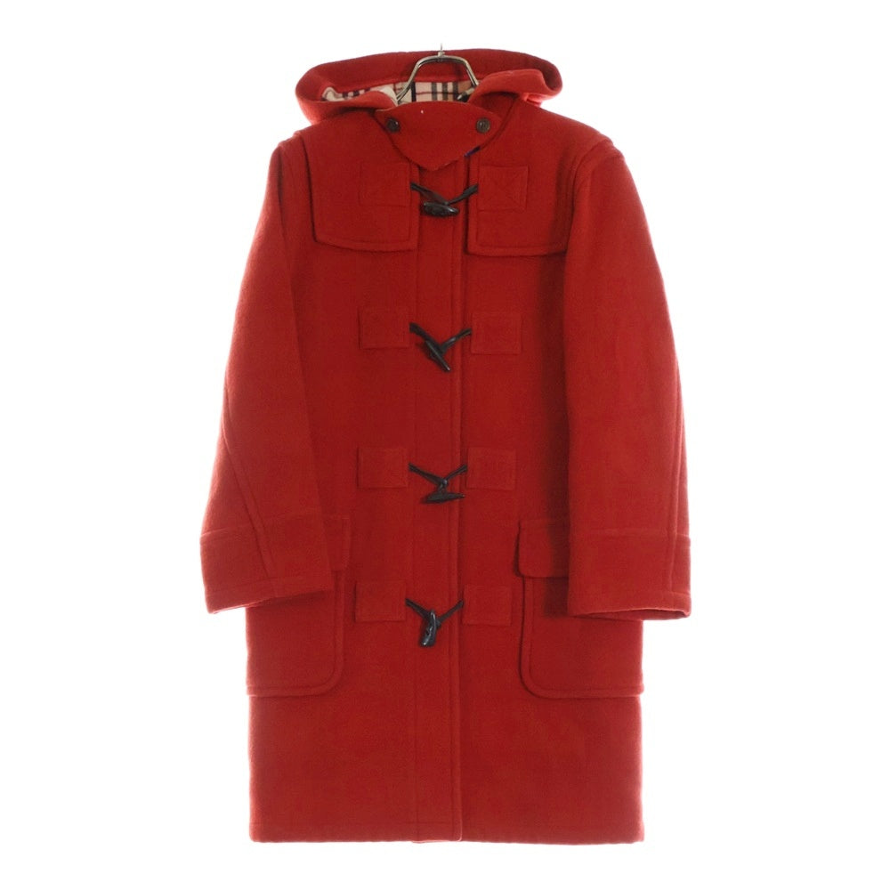 BURBERRY BLUE LABEL(バーバリーブルーレーベル) 裏地ノバチェック柄 ウールダッフルコート レッド FNF13-710 レディース