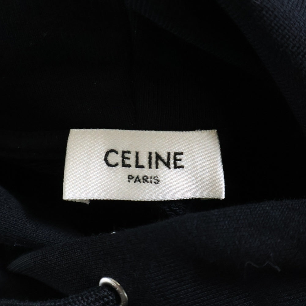 CELINE(セリーヌ) Loose Hoodie ルーズフーディ プルオーバー プリントスウェットパーカーブラック RY0GP510Z.38ML