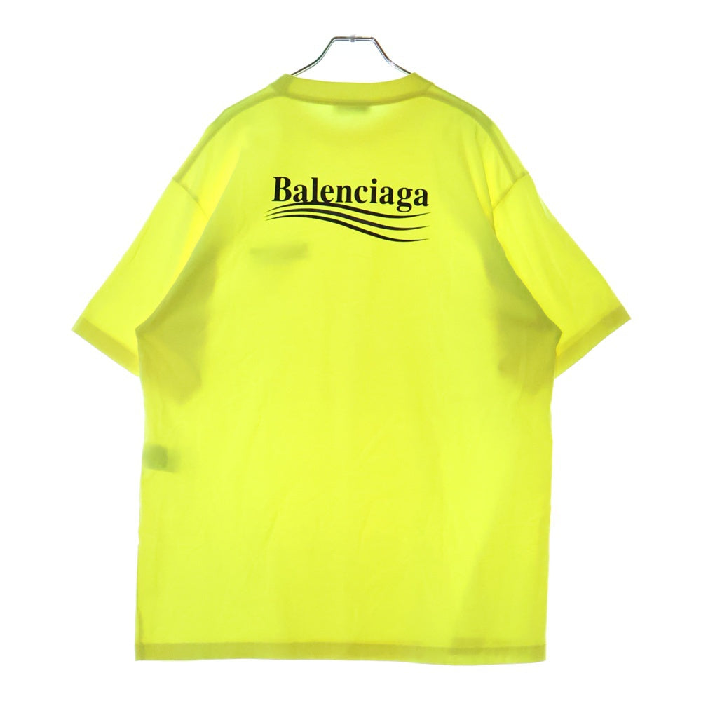 BALENCIAGA(バレンシアガ) 23AW Large Fit Tee ラージフィット ロゴ プリント 半袖カットソー Tシャツ イエロー 641655 TNVE7