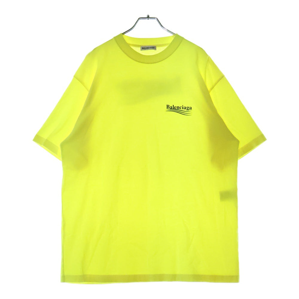 BALENCIAGA(バレンシアガ) 23AW Large Fit Tee ラージフィット ロゴ プリント 半袖カットソー Tシャツ イエロー 641655 TNVE7