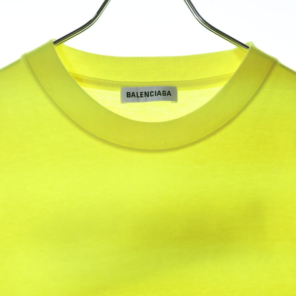 BALENCIAGA(バレンシアガ) 23AW Large Fit Tee ラージフィット ロゴ プリント 半袖カットソー Tシャツ イエロー 641655 TNVE7