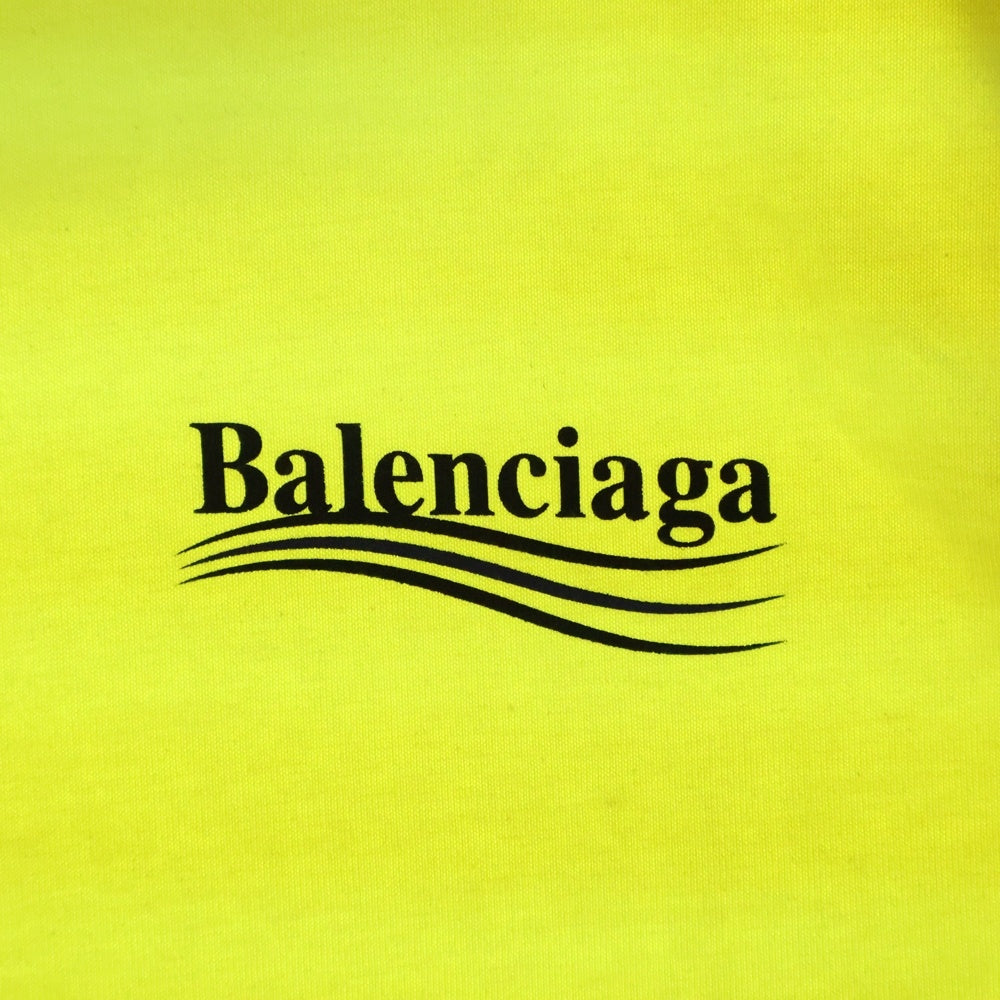 BALENCIAGA(バレンシアガ) 23AW Large Fit Tee ラージフィット ロゴ プリント 半袖カットソー Tシャツ イエロー 641655 TNVE7