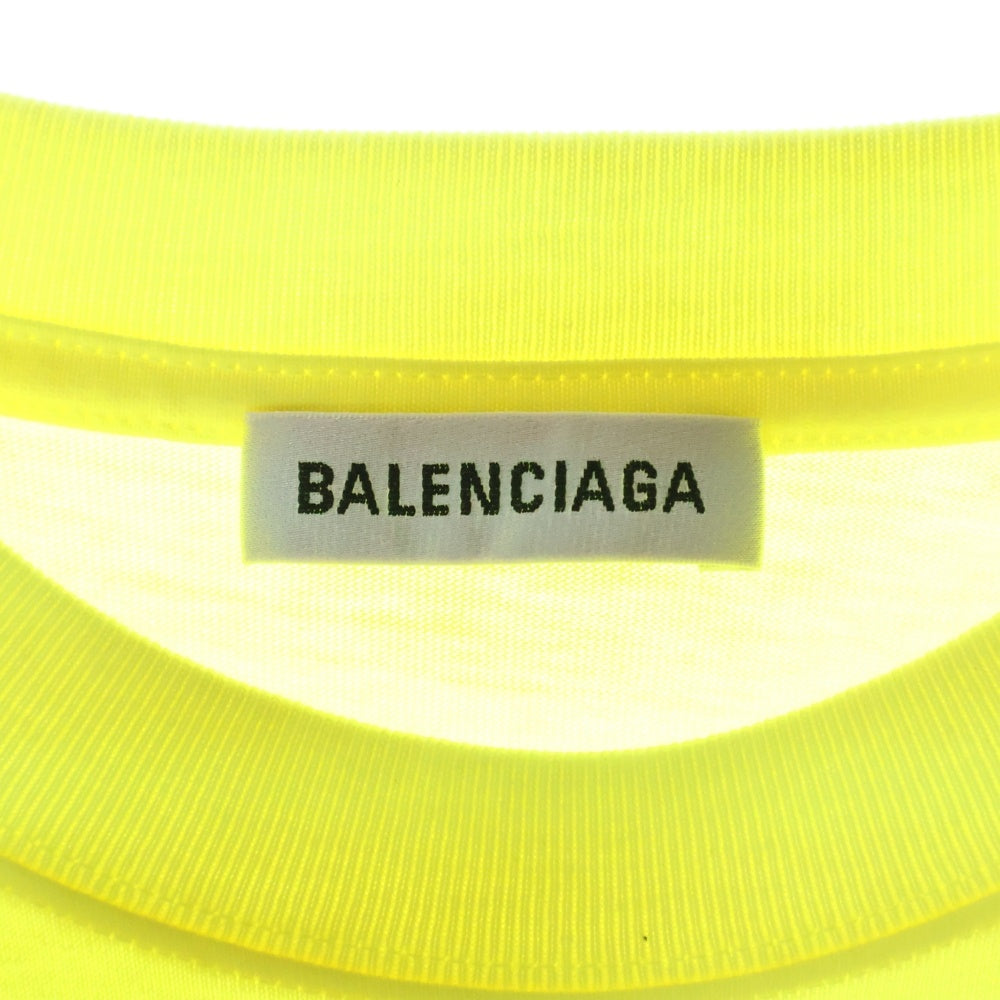 BALENCIAGA(バレンシアガ) 23AW Large Fit Tee ラージフィット ロゴ プリント 半袖カットソー Tシャツ イエロー 641655 TNVE7