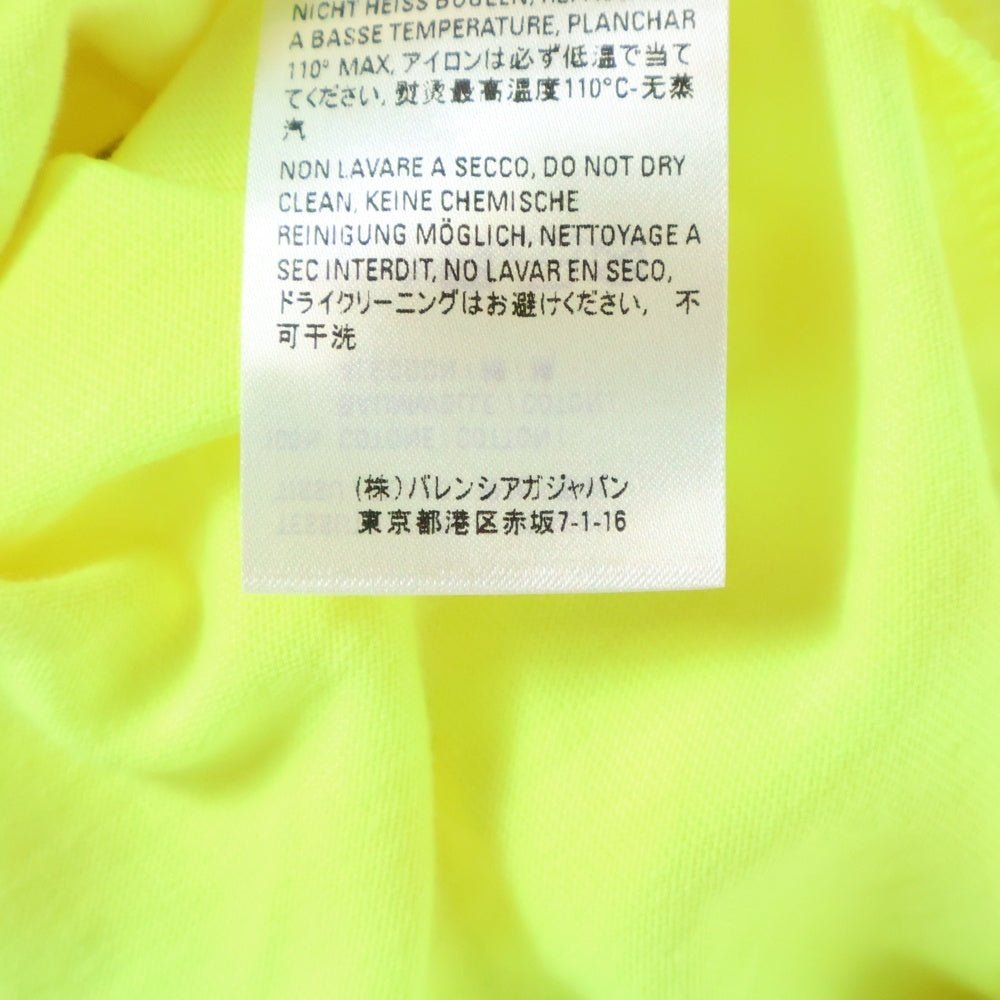 BALENCIAGA(バレンシアガ) 23AW Large Fit Tee ラージフィット ロゴ プリント 半袖カットソー Tシャツ イエロー 641655 TNVE7