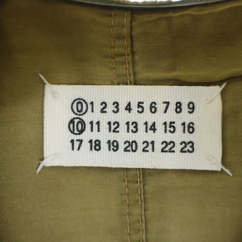 Martin Margiela 0(マルタンマルジェラ) アーティザナルライン 本人期 ここのえ 再構築 ミリタリー ジレ ジップアップ ベスト オリーブ 411G193030